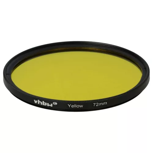 VHBW 72 mm Gelber Farbfilter für Kameraobjektive
