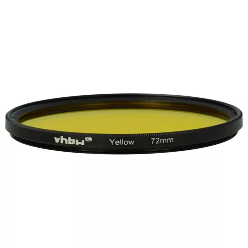 VHBW 72 mm Gelber Farbfilter für Kameraobjektive