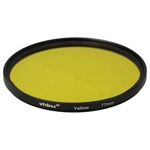 VHBW Színes Szűrő, Sárga 77 mm-es Objektívszerelvényhez - Sárga Szűrő