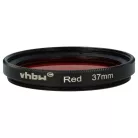 VHBW 37 mm Roter Farbfilter für Kameraobjektive