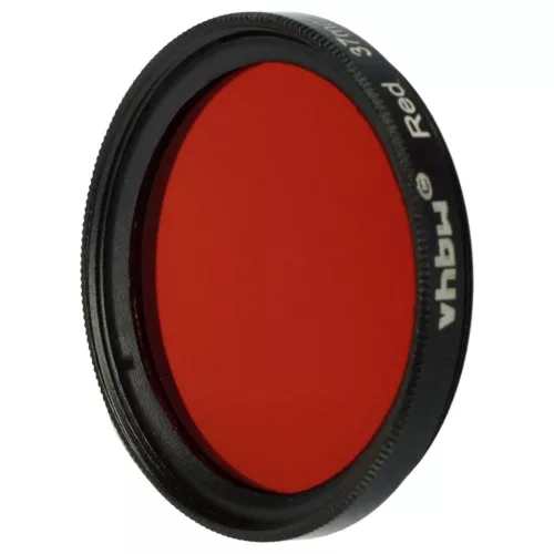 VHBW 37 mm Roter Farbfilter für Kameraobjektive
