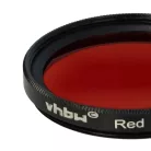 VHBW 37 mm Roter Farbfilter für Kameraobjektive