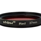 VHBW 37 mm Roter Farbfilter für Kameraobjektive