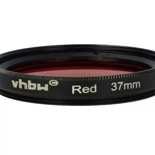 VHBW 37 mm Roter Farbfilter für Kameraobjektive