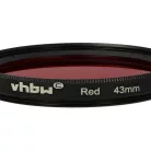 VHBW Roter Farbfilter, 43 mm Gewinde