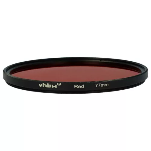 VHBW Roter Farbfilter, 77 mm, für Objektiv
