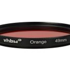 VHBW Orange Filter, 49 mm Filter Thread, for Camera Lenses