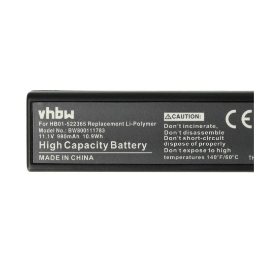 VHBW Akkumulátor HB01-hez - 980 mAh, 11,1 V, Li-polimer