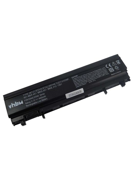 Notebook akkumulátor  Dell 0FT69, 045HHN, 0K8HC, 0FT6D9, 0M7T5F - 4400 mAh 11,1 V Li-Ion, fekete