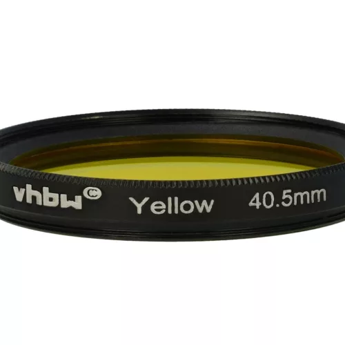 VHBW 40,5 mm Gelber Farbfilter für Kameraobjektive
