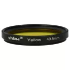 VHBW 40,5 mm Gelber Farbfilter für Kameraobjektive