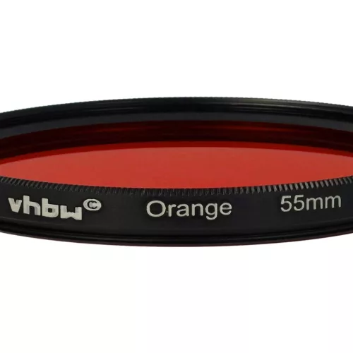 VHBW Oranger Farbfilter, 55 mm Filtergewinde