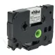 VHBW Label Tape Brother HSE-211, 5.8 mm, Black-White