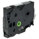 VHBW Label Tape Brother HSE-211, 5.8 mm, Black-White