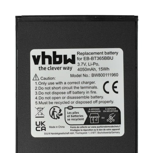 VHBW Tablet Battery for Samsung Galaxy Tab Active, Active 2, Active 2 LTE - 4050 mAh 3.7 V Li-Polymer