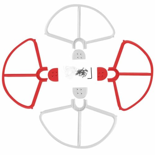 VHBW 4x Propeller Protector for DJI Phantom - White/Red, 25.5 cm