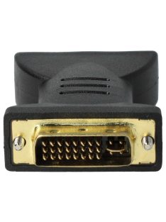 VHBW DVI-Cinch Adapter - 3RCA Kompozit Videokonverter Fekete