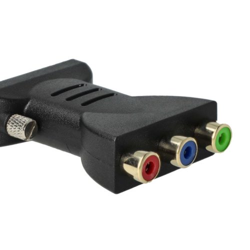 VHBW DVI-Cinch Adapter - 3RCA Komposit Videokonverter Schwarz