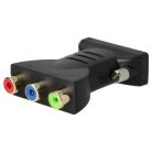 VHBW DVI-Cinch Adapter - 3RCA Komposit Videokonverter Schwarz
