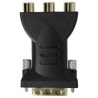 VHBW DVI-Cinch Adapter - 3RCA Komposit Videokonverter Schwarz