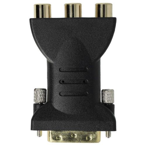 VHBW DVI-Cinch Adapter - 3RCA Komposit Videokonverter Schwarz
