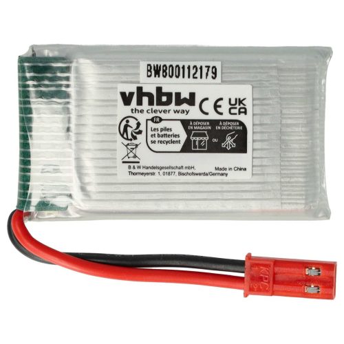 VHBW Model Maker Tool Battery for Revell 23951 – 700 mAh 3.7 V Li-Polymer, Mini JST Connector