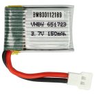 VHBW Model Maker Tool Battery for JJRC H20, H20H / Syma S8 – 150 mAh 3.7 V Li-Polymer, 2-pin Walkera