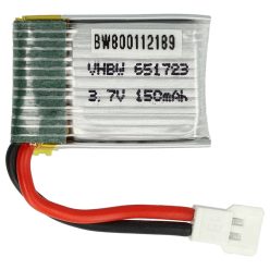   VHBW Model Maker Tool Battery for JJRC H20, H20H / Syma S8 – 150 mAh 3.7 V Li-Polymer, 2-pin Walkera