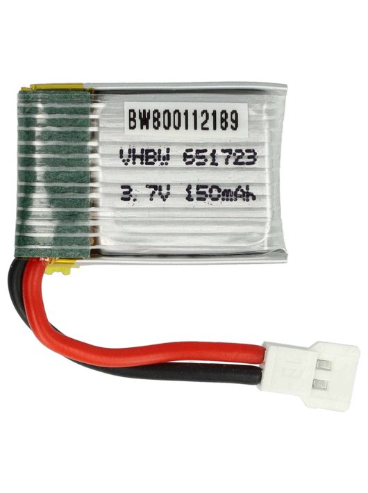 Modellkészítő eszköz akkumulátor JJRC H20, H20H / Syma S8-hoz – 150 mAh 3,7 V Li-polimer, 2 tűs Walkera