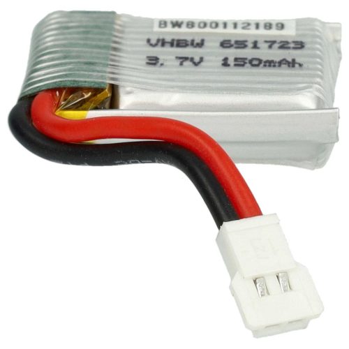 VHBW Model Maker Tool Battery for JJRC H20, H20H / Syma S8 – 150 mAh 3.7 V Li-Polymer, 2-pin Walkera