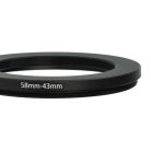 VHBW 58 mm to 43 mm Ring Adapter, Camera Lens, Metal