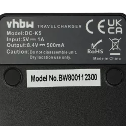   VHBW Battery Charger for Nikon MH-24, for Coolpix P7000 Cameras etc. - 0.5 A, 8.4 V