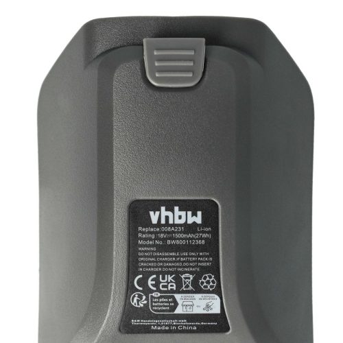 VHBW Elektromos kéziszerszámgép akkumulátor  Gardena 008A231 akkumulátort – 1500 mAh, 18 V, Li-Ion