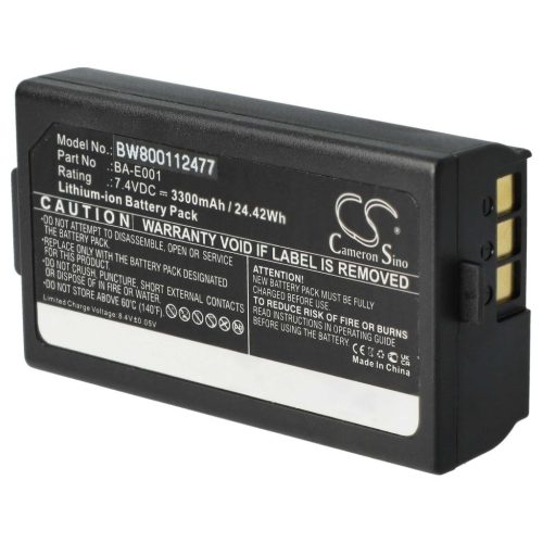 VHBW Nyomtató akkumulátor  Brother PJ7, BA-E001 - 3300 mAh 7,4 V Li-Ion