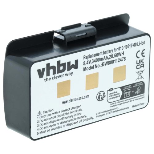 VHBW GPS Akku 010-10517-00, 010-10517-01, 011-00955-00, 01070800001 - 3400 mAh 8,4 V Li-Ion