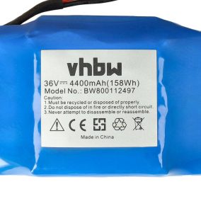   VHBW Bluewheel 10IXR19/65-2 E-Board Akkumulátor, 4400 mAh 36 V Li-Ion, HPK-11-hez