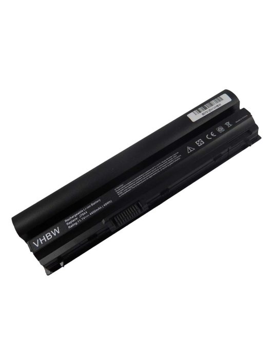 Notebook akkumulátor  Dell 09K6P, 312-1241, 312-1239, 11HYV, 0F7W7V - 4400 mAh 11,1 V Li-Ion, fekete