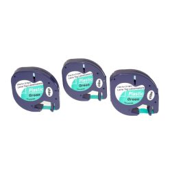 VHBW Label Tape Dymo 91204 - 12 mm Black-Green