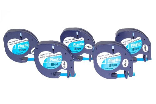 VHBW Label Tape Dymo 91205 - 12 mm Black-Blue