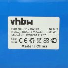 VHBW Battery Husqvarna 112862101, 1128621-01/6, 112862101/6, 1128621-01 - 4500 mAh 18 V NiMH