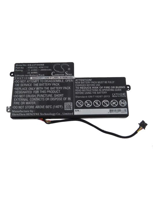 Notebook akkumulátor  Lenovo 45N1113, 45N1110, 45N1112-hez – 2000 mAh 11,4 V Li-Ion