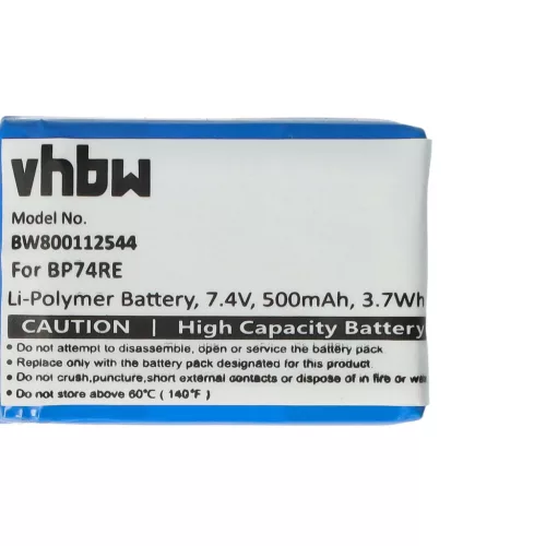 VHBW Hundetrainer Akku BP74RE - 500 mAh 7,4 V Li-Polymer