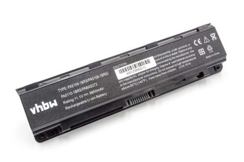 Notebook akkumulátor  Toshiba PA5109, PA5108, PA5108U-1BRS - 6600 mAh 10,8 V Li-Ion, fekete