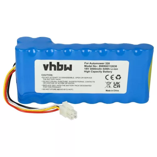 VHBW Husqvarna Lawn Mower Battery Pack 580 68 33-01, 3000 mAh, 18 V, Li-Ion