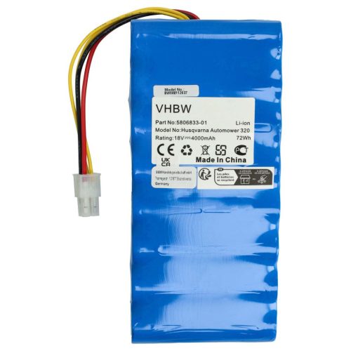 VHBW Husqvarna 580 68 33-01 Lawn Mower Battery - 4000 mAh 18 V Li-Ion