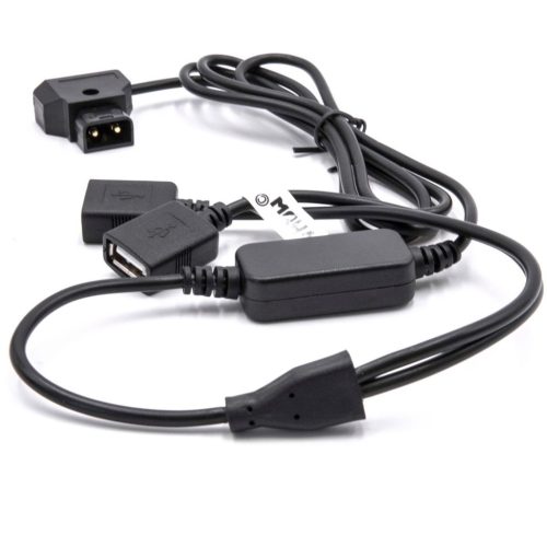 VHBW D-Tap férfi 2x USB-port anya kábel, 1,8 m