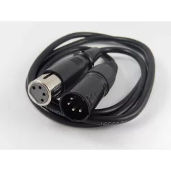   VHBW XLR Extension Cable – XLR Connector, 4-Pin, 120 cm, Black