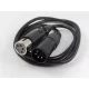 VHBW XLR Extension Cable – XLR Connector, 4-Pin, 120 cm, Black