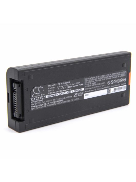 Notebook akkumulátor  Panasonic CF-VZSU30B, CF-VZSU30A, CF-VZSU30 - 7400 mAh 7,4 V Li-Ion, fekete