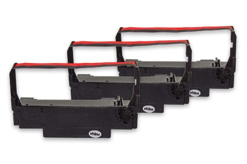 VHBW Druckband Epson ERC-38 B/R, ERC-34, ERC-30 - 3 Stück